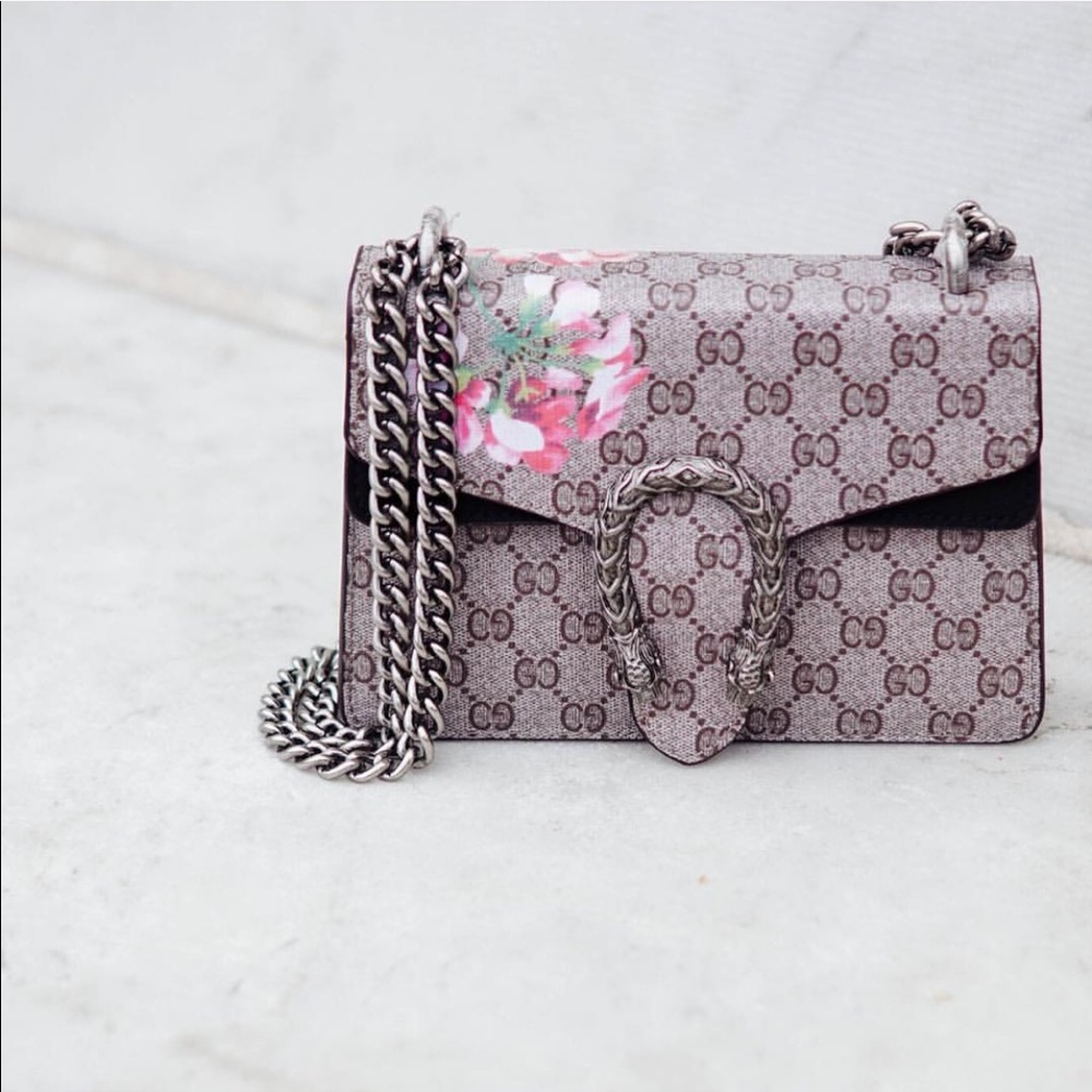 Painted Floral Handbag